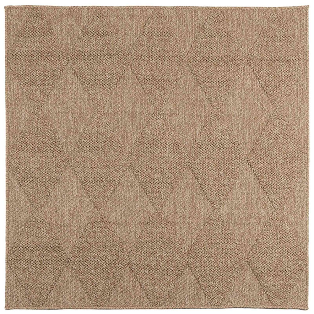 vidaXL Χαλιά χώρου τετράγωνο AGIRA Φυσικό 120 x 120 cm Πολυεστέρας
