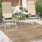 vidaXL Χαλιά χώρου τετράγωνο AGIRA Φυσικό 120 x 120 cm Πολυεστέρας