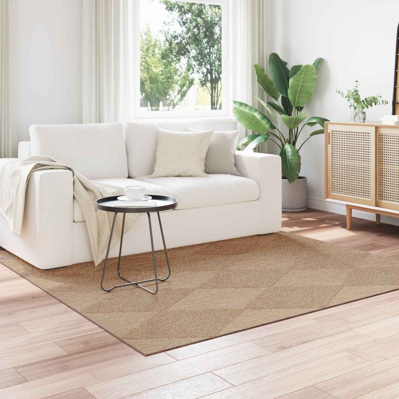 vidaXL Χαλιά χώρου τετράγωνο AGIRA Φυσικό 200 x 200 cm Πολυεστέρας