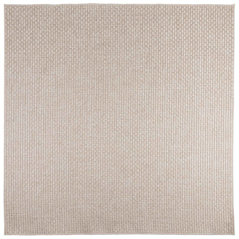 vidaXL Χαλιά χώρου τετράγωνο FARO Κρεμ 120 x 120 cm Πολυεστέρας