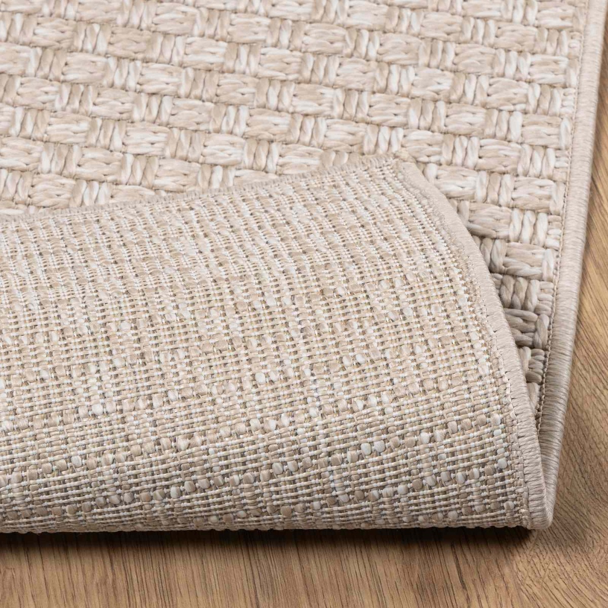 vidaXL Χαλιά χώρου τετράγωνο FARO Κρεμ 120 x 120 cm Πολυεστέρας