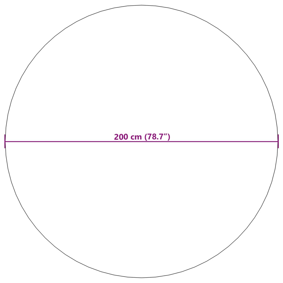 vidaXL Χαλιά χώρου Γύρος FARO Κρεμ Ø 200 CM Πολυεστέρας