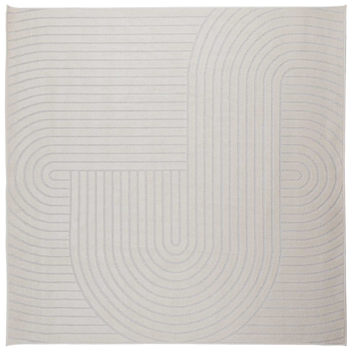 vidaXL Χαλιά χώρου τετράγωνο PALMERAS Κρεμ 120 x 120 cm Πολυεστέρας