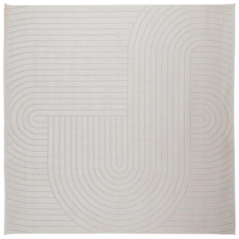 vidaXL Χαλιά χώρου τετράγωνο PALMERAS Κρεμ 240 x 240 cm Πολυεστέρας