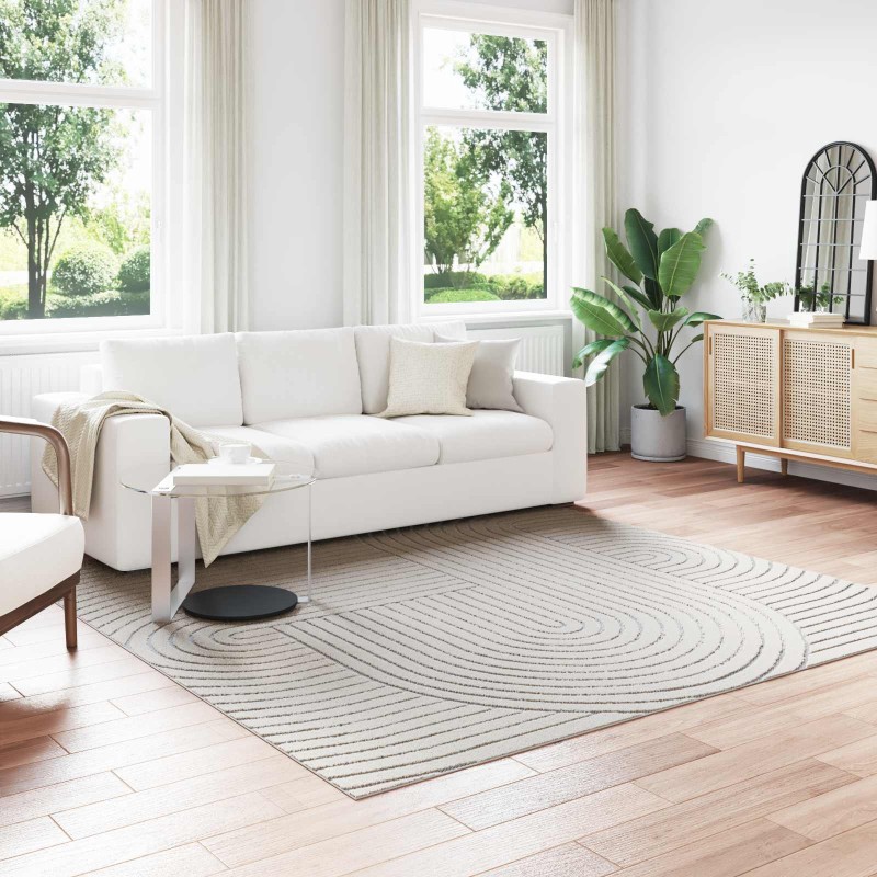vidaXL Χαλιά χώρου τετράγωνο PALMERAS Κρεμ 240 x 240 cm Πολυεστέρας
