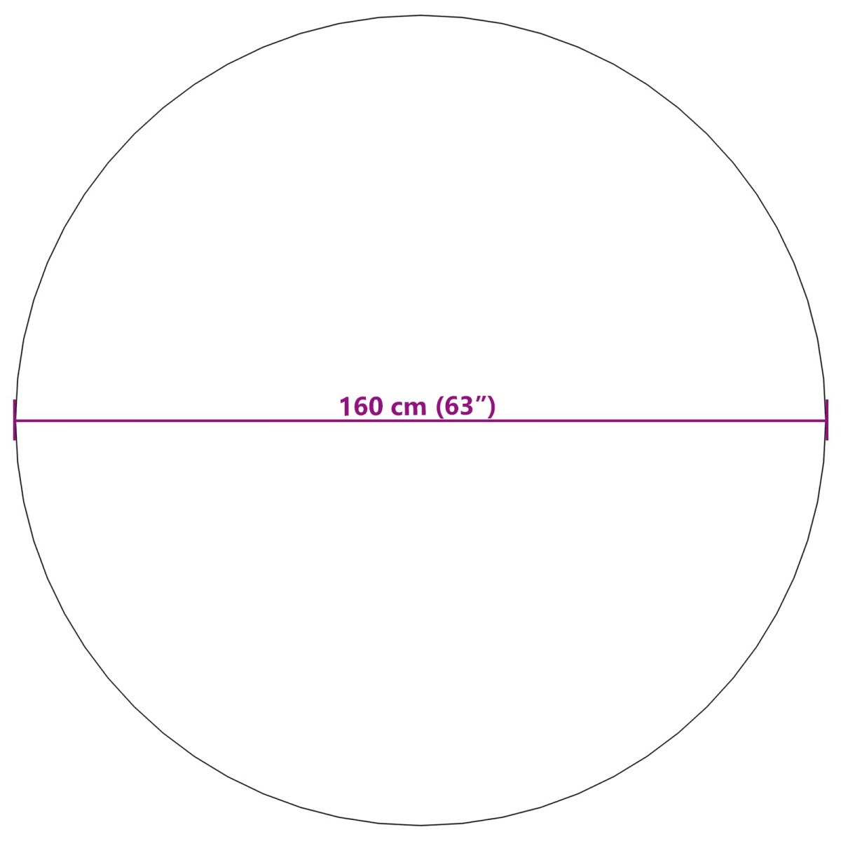 vidaXL Χαλιά χώρου Γύρος PALMERAS Κρεμ Ø 160 CM Πολυεστέρας