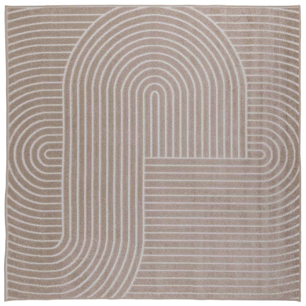 vidaXL Χαλιά χώρου τετράγωνο PALMERAS Μπεζ 120 x 120 cm Πολυεστέρας