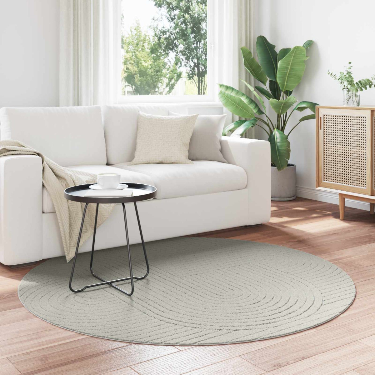 vidaXL Χαλιά χώρου Γύρος PALMERAS Πράσινο Ø 160 CM Πολυεστέρας