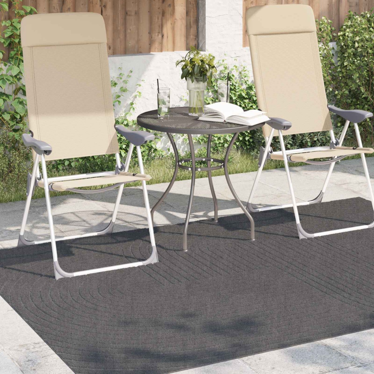 vidaXL Χαλιά χώρου Ορθογώνιος PALMERAS Ανθρακί 230 x 160 εκ