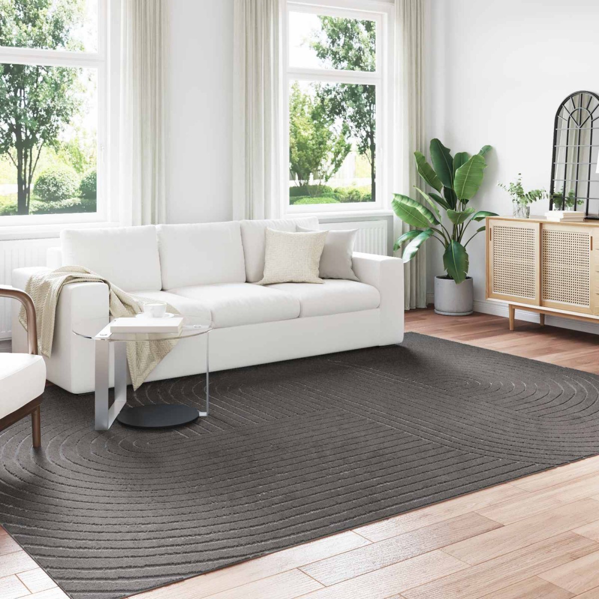 vidaXL Χαλιά χώρου Ορθογώνιος PALMERAS Ανθρακί 280 x 200 εκ