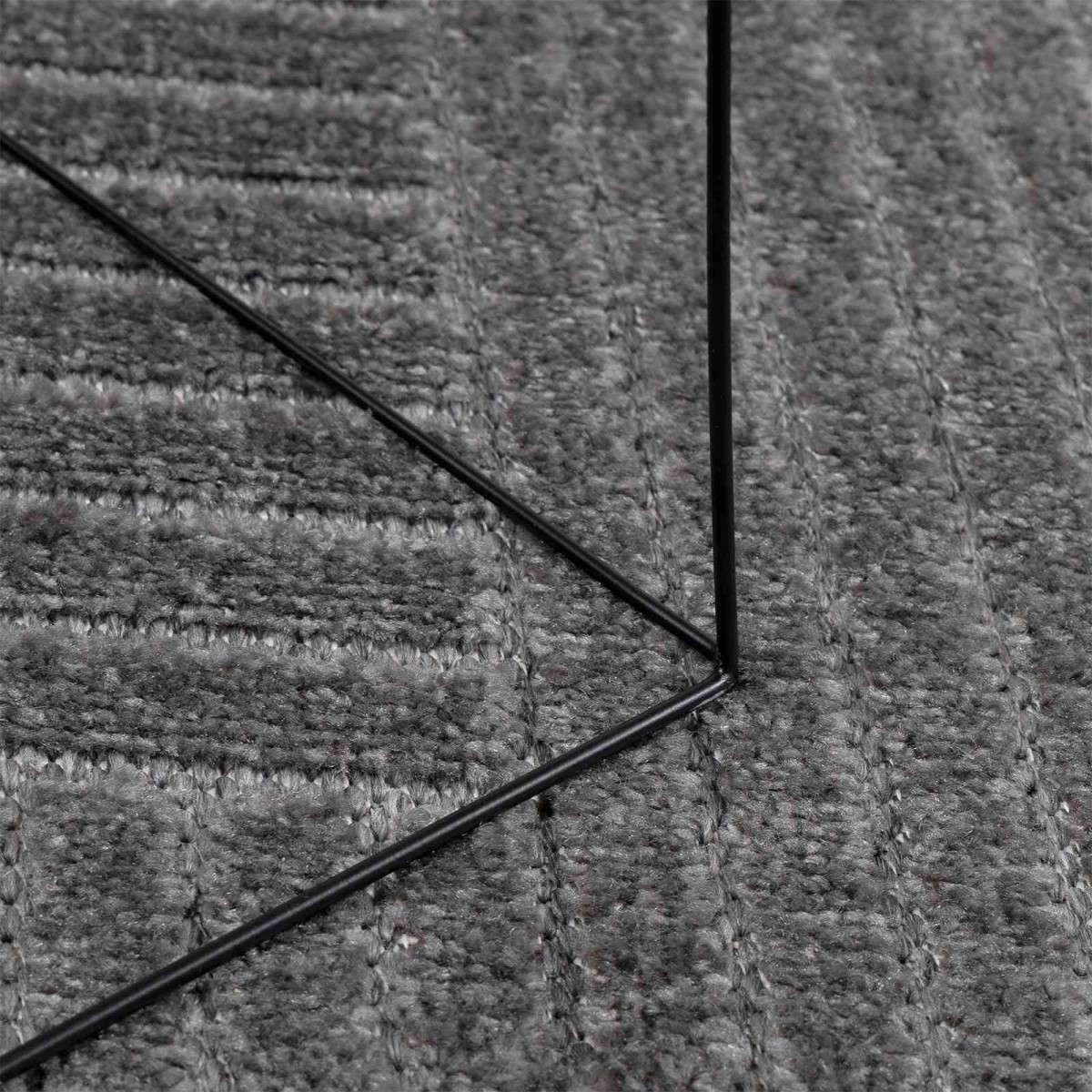 vidaXL Χαλιά χώρου τετράγωνο PALMERAS Ανθρακί 200 x 200 cm Πολυεστέρας