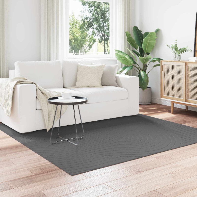 vidaXL Χαλιά χώρου τετράγωνο PALMERAS Ανθρακί 200 x 200 cm Πολυεστέρας
