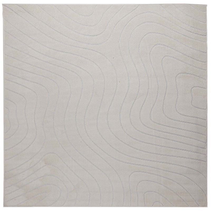 vidaXL Χαλιά χώρου τετράγωνο PALMERAS Κρεμ 120 x 120 cm Πολυεστέρας