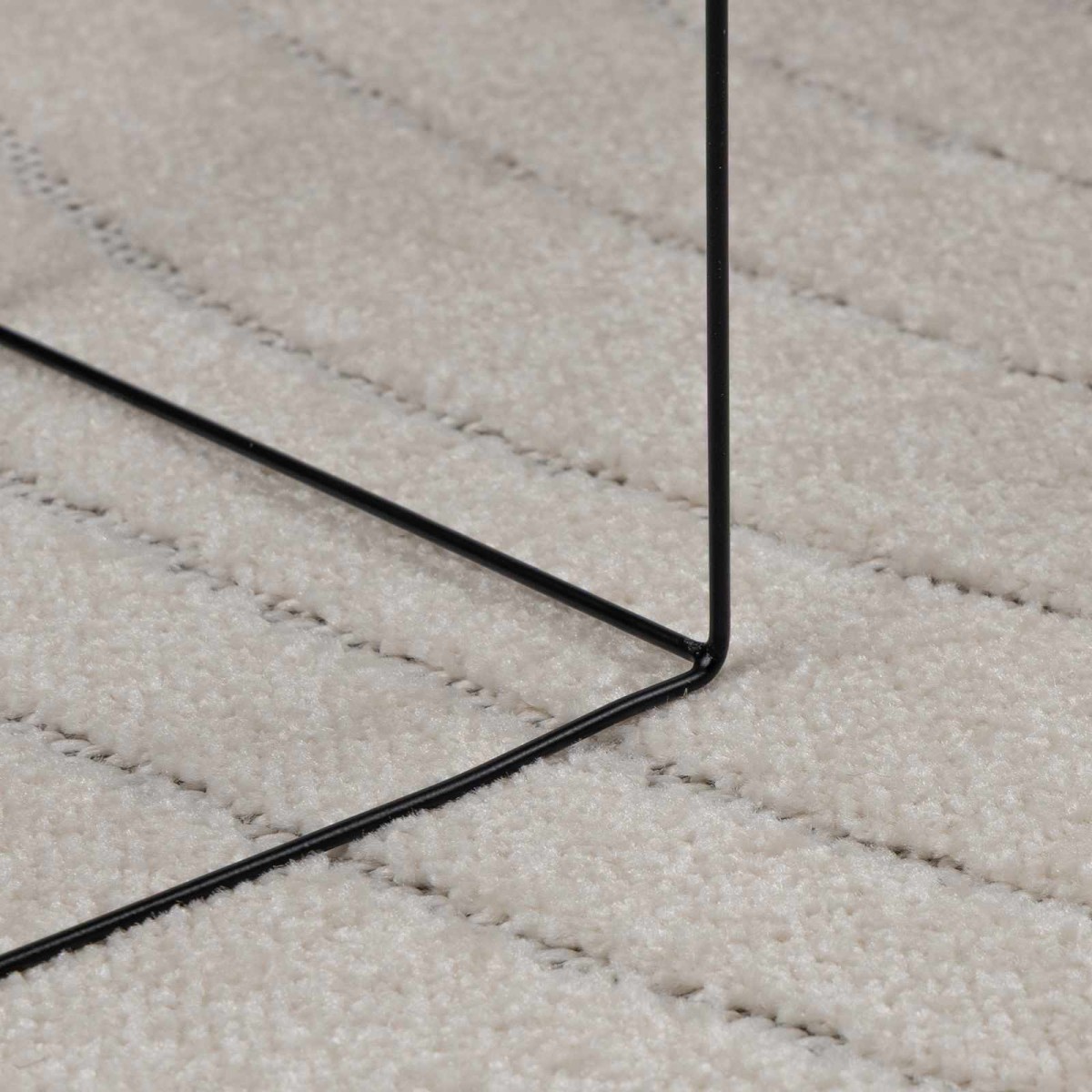 vidaXL Χαλιά χώρου τετράγωνο PALMERAS Κρεμ 120 x 120 cm Πολυεστέρας