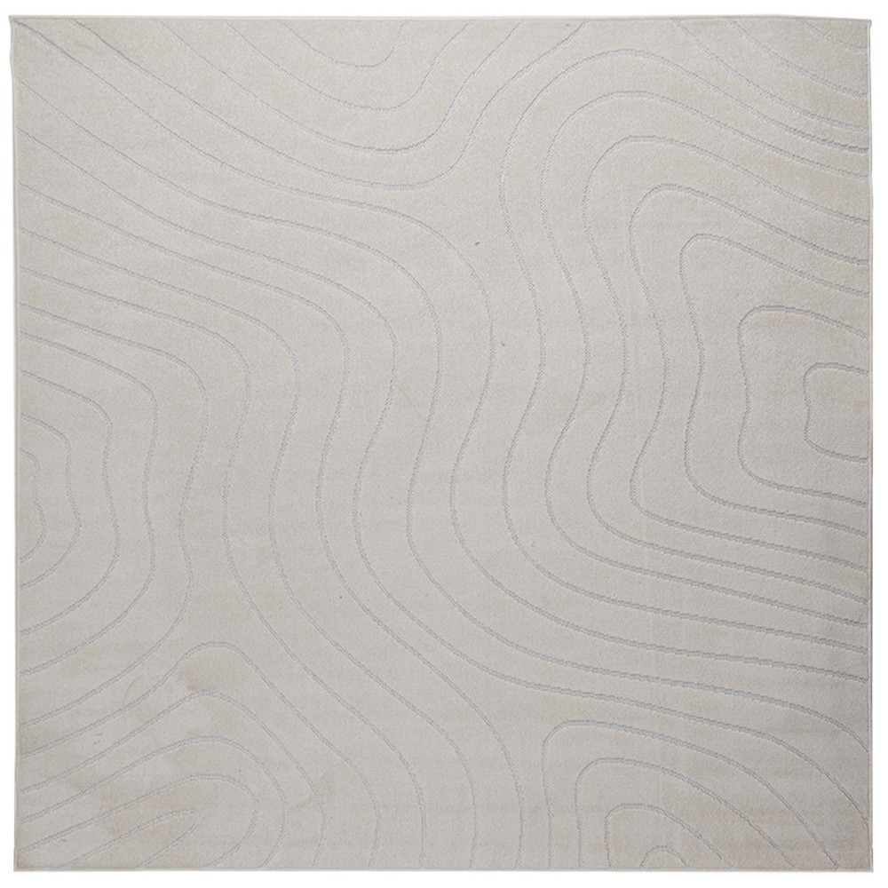 vidaXL Χαλιά χώρου τετράγωνο PALMERAS Κρεμ 200 x 200 cm Πολυεστέρας