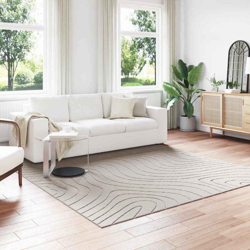 vidaXL Χαλιά χώρου τετράγωνο PALMERAS Κρεμ 240 x 240 cm Πολυεστέρας