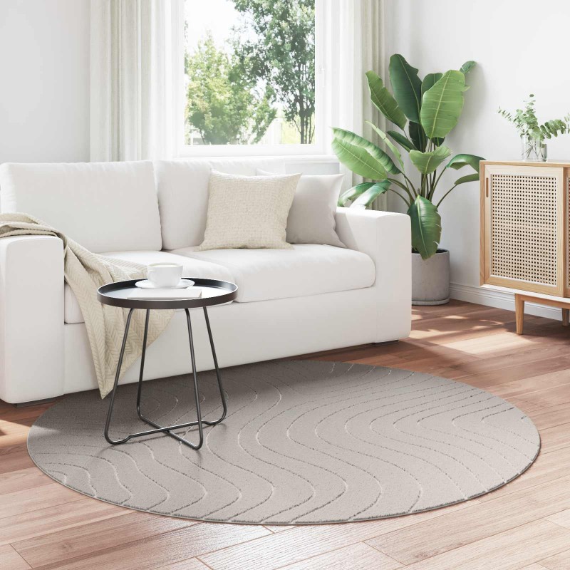 vidaXL Χαλιά χώρου Γύρος PALMERAS Κρεμ Ø 160 CM Πολυεστέρας