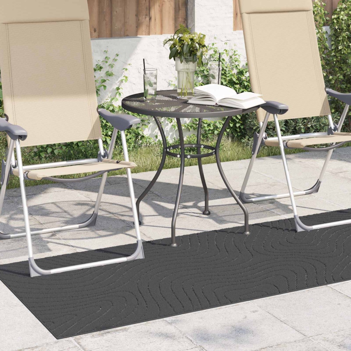 vidaXL Χαλιά χώρου Ορθογώνιος PALMERAS Ανθρακί 150 x 80 cm Πολυεστέρας