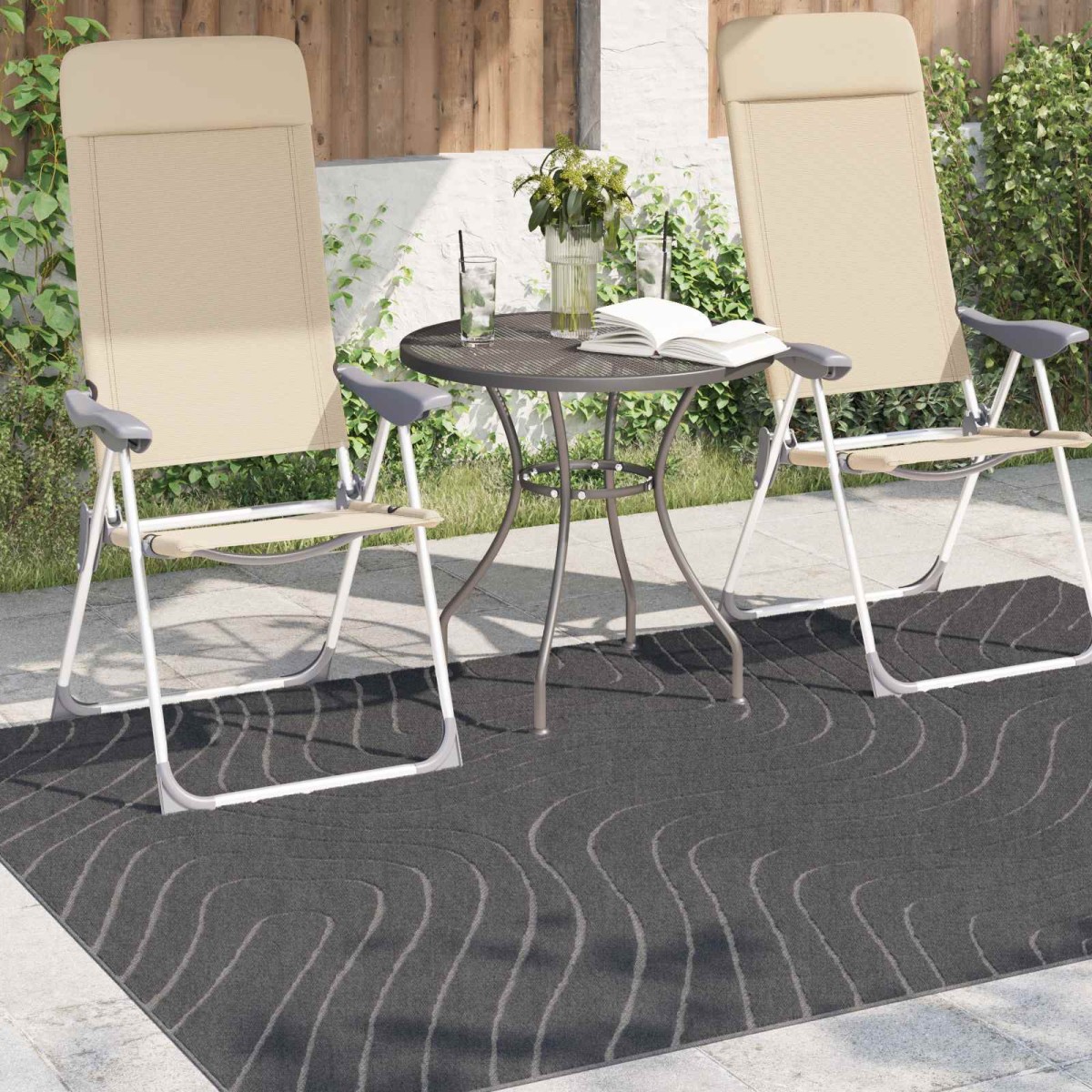 vidaXL Χαλιά χώρου Ορθογώνιος PALMERAS Ανθρακί 230 x 160 εκ