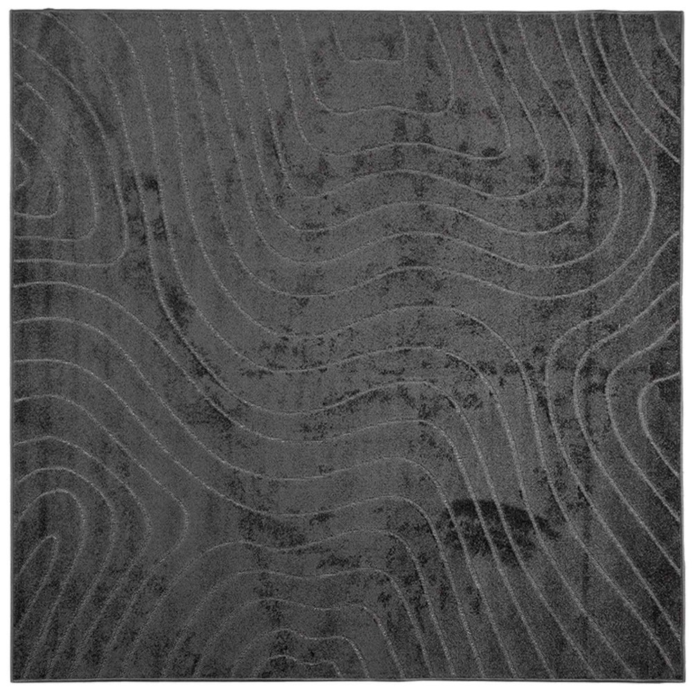 vidaXL Χαλιά χώρου τετράγωνο PALMERAS Ανθρακί 240 x 240 cm Πολυεστέρας