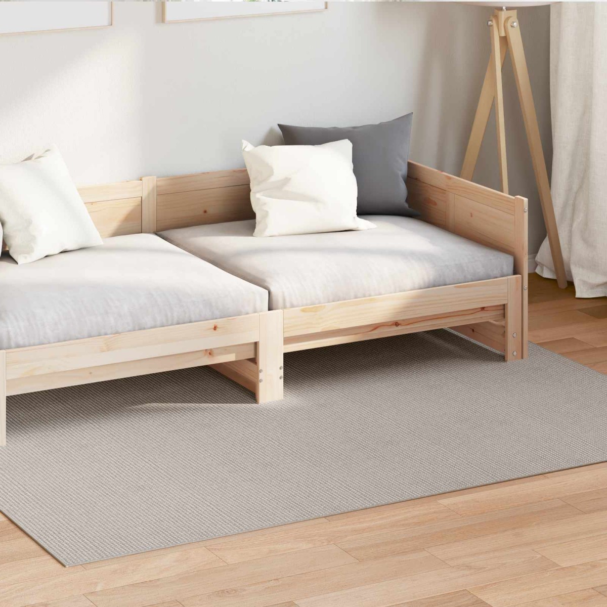 vidaXL Χαλιά χώρου Ορθογώνιος LUGO Κρεμ 170 x 120 εκ. Πολυεστέρας