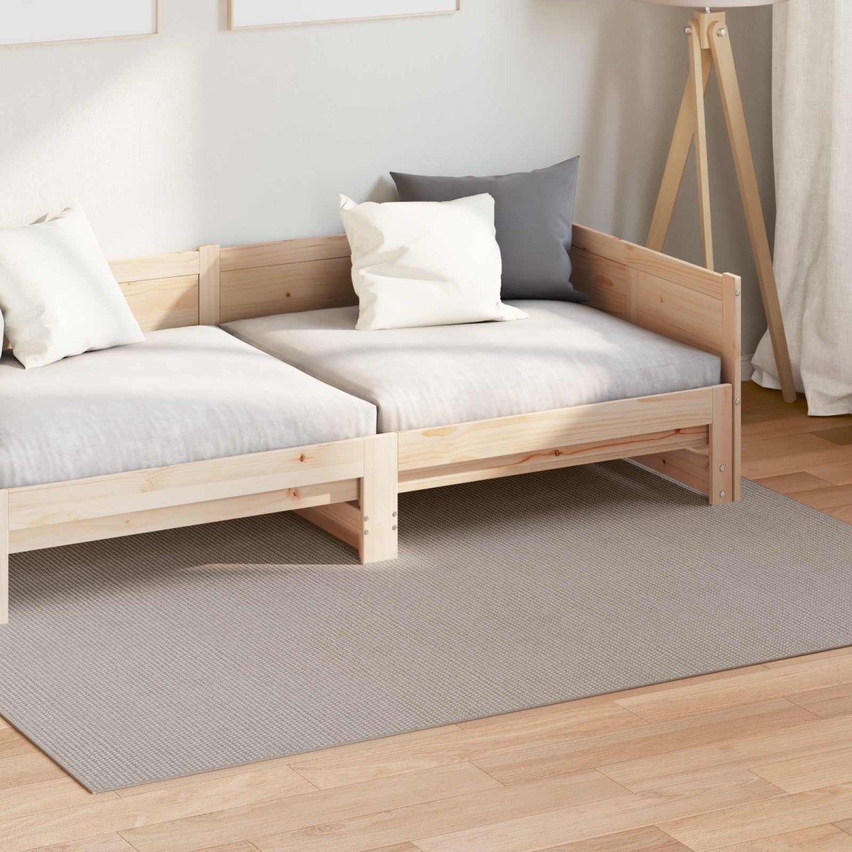 vidaXL Χαλιά χώρου LUGO Κρέμα και Ταπεί 120 x 170 cm Πολυεστέρας