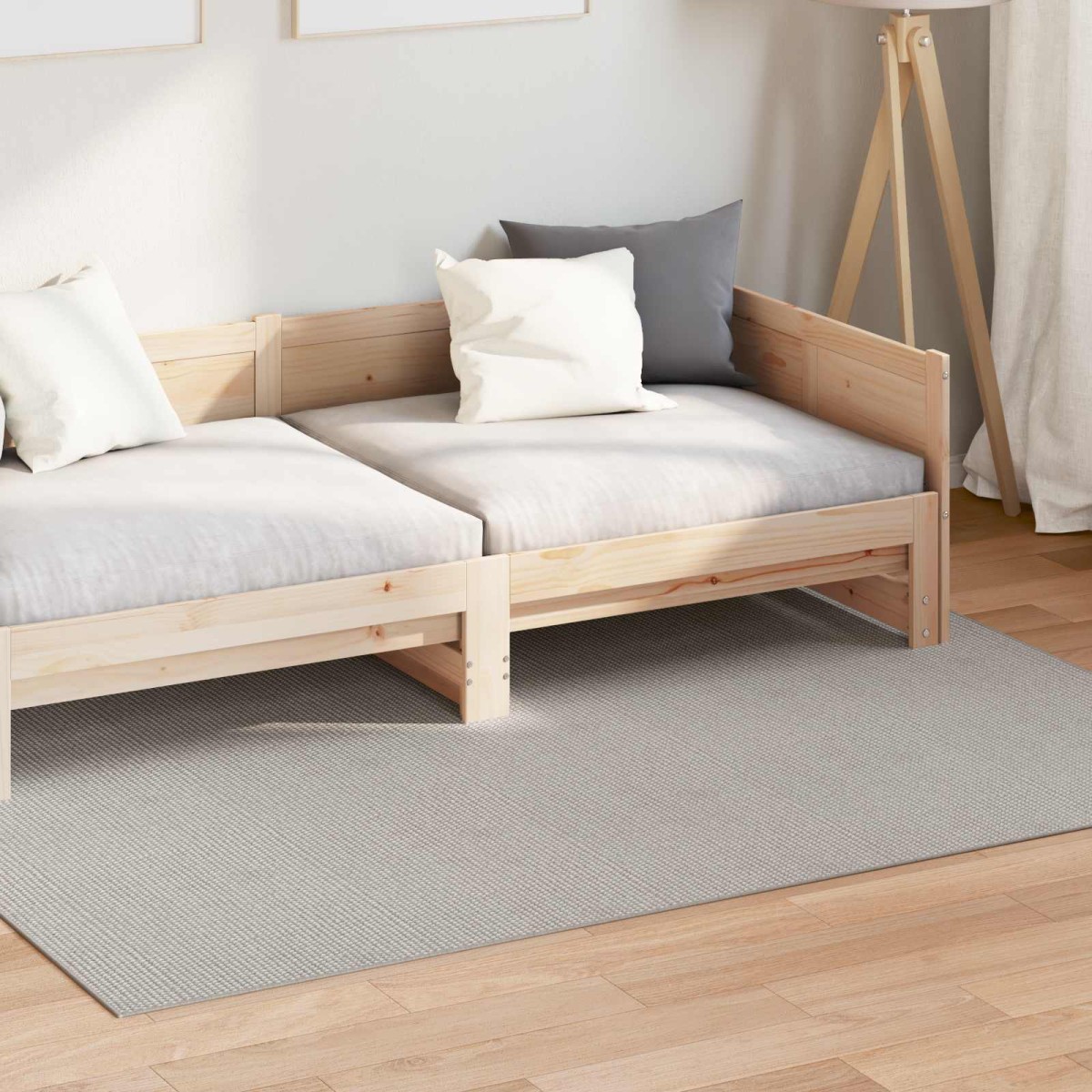 vidaXL Χαλιά χώρου LUGO Κρεμ και Γκρι 120 x 170 cm Πολυεστέρας