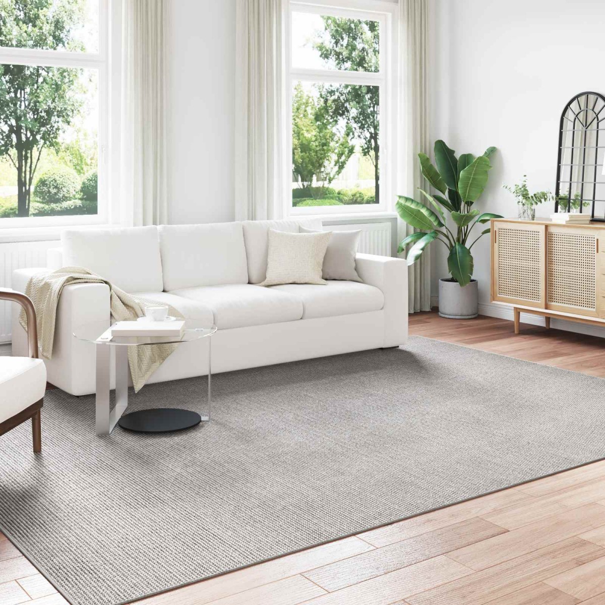vidaXL Χαλιά χώρου LUGO Κρεμ και Γκρι 280 x 200 εκ Πολυεστέρας
