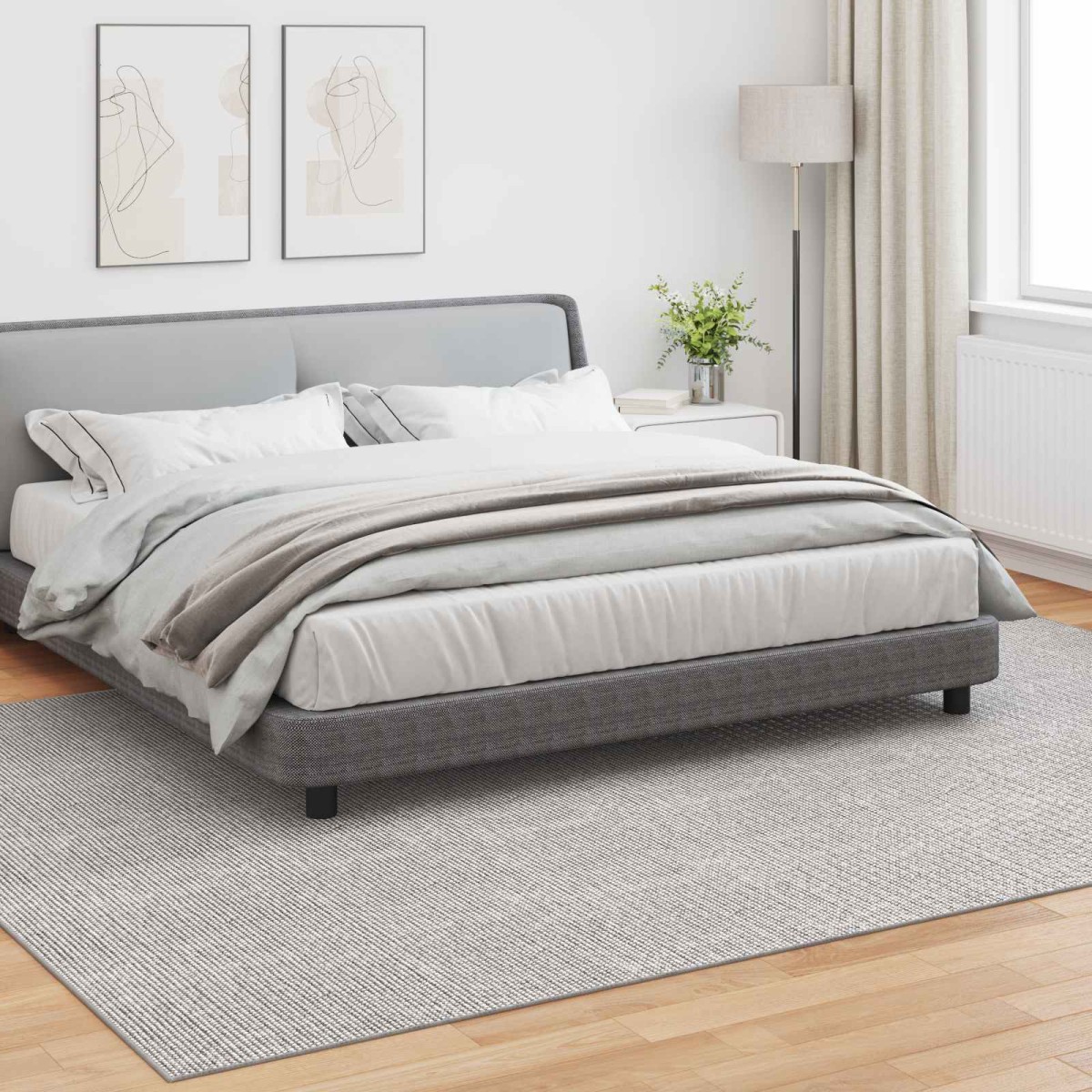 vidaXL Χαλιά χώρου LUGO Κρεμ και Γκρι 280 x 200 εκ Πολυεστέρας