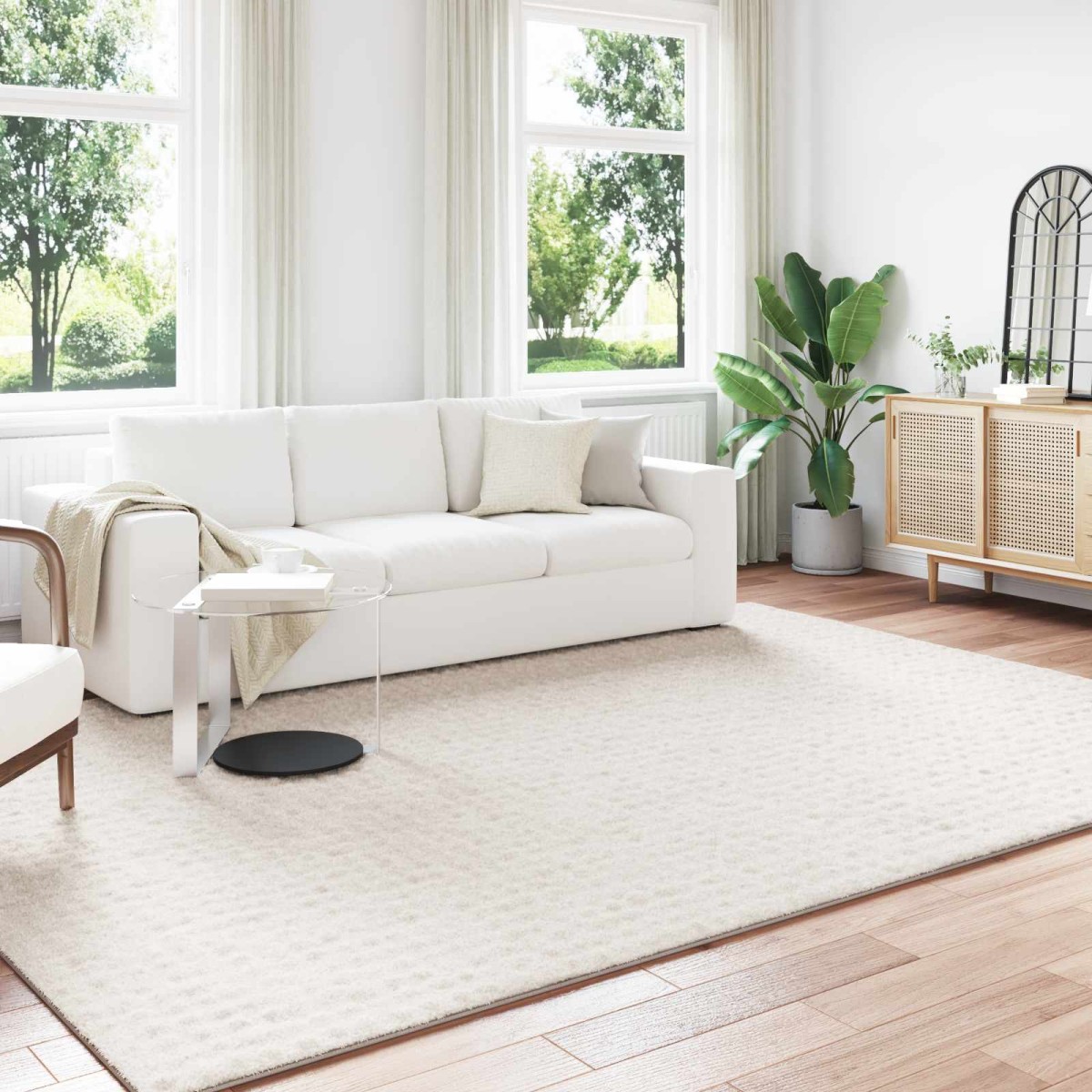 vidaXL Χαλιά χώρου Ορθογώνιος SIROLO Κρεμ 280 x 200 εκ Πολυεστέρας