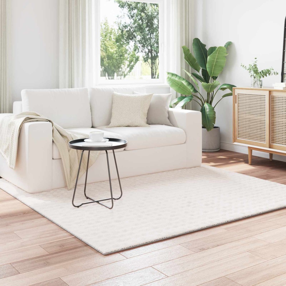vidaXL Χαλιά χώρου τετράγωνο SIROLO Κρεμ 240 x 240 cm Πολυεστέρας