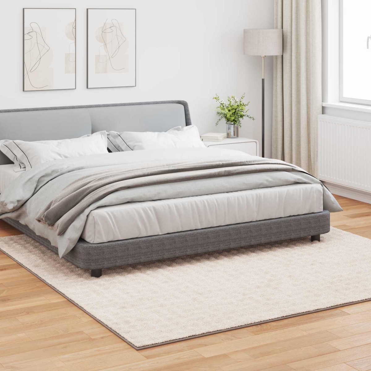 vidaXL Χαλιά χώρου τετράγωνο SIROLO Μπεζ 240 x 240 cm Πολυεστέρας