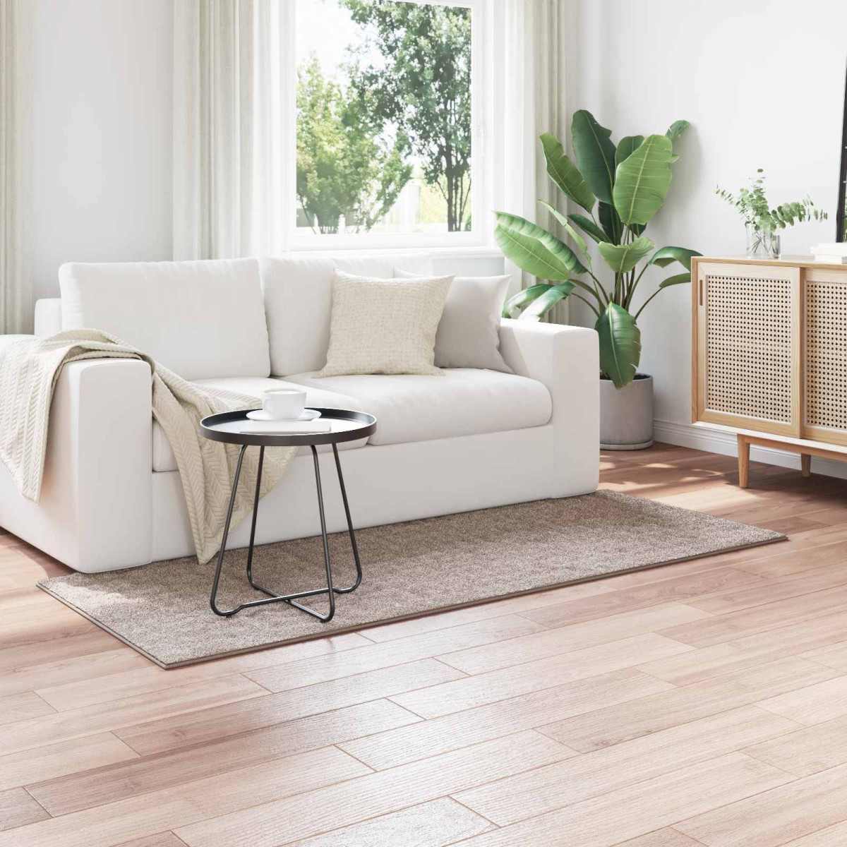 vidaXL Χαλιά χώρου Ορθογώνιος SIROLO Άμμος 150 x 80 cm Πολυεστέρας