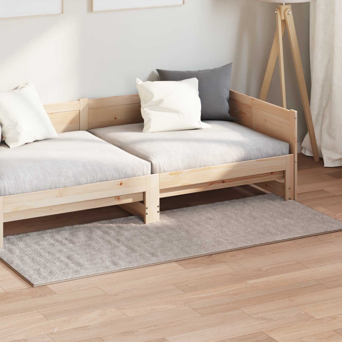 vidaXL Χαλιά χώρου Ορθογώνιος SIROLO Άμμος 150 x 80 cm Πολυεστέρας