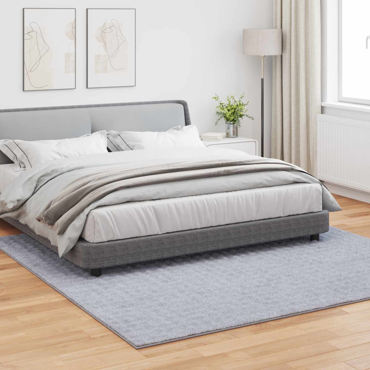 vidaXL Χαλιά χώρου τετράγωνο SIROLO Γκρι 240 x 240 cm Πολυεστέρας