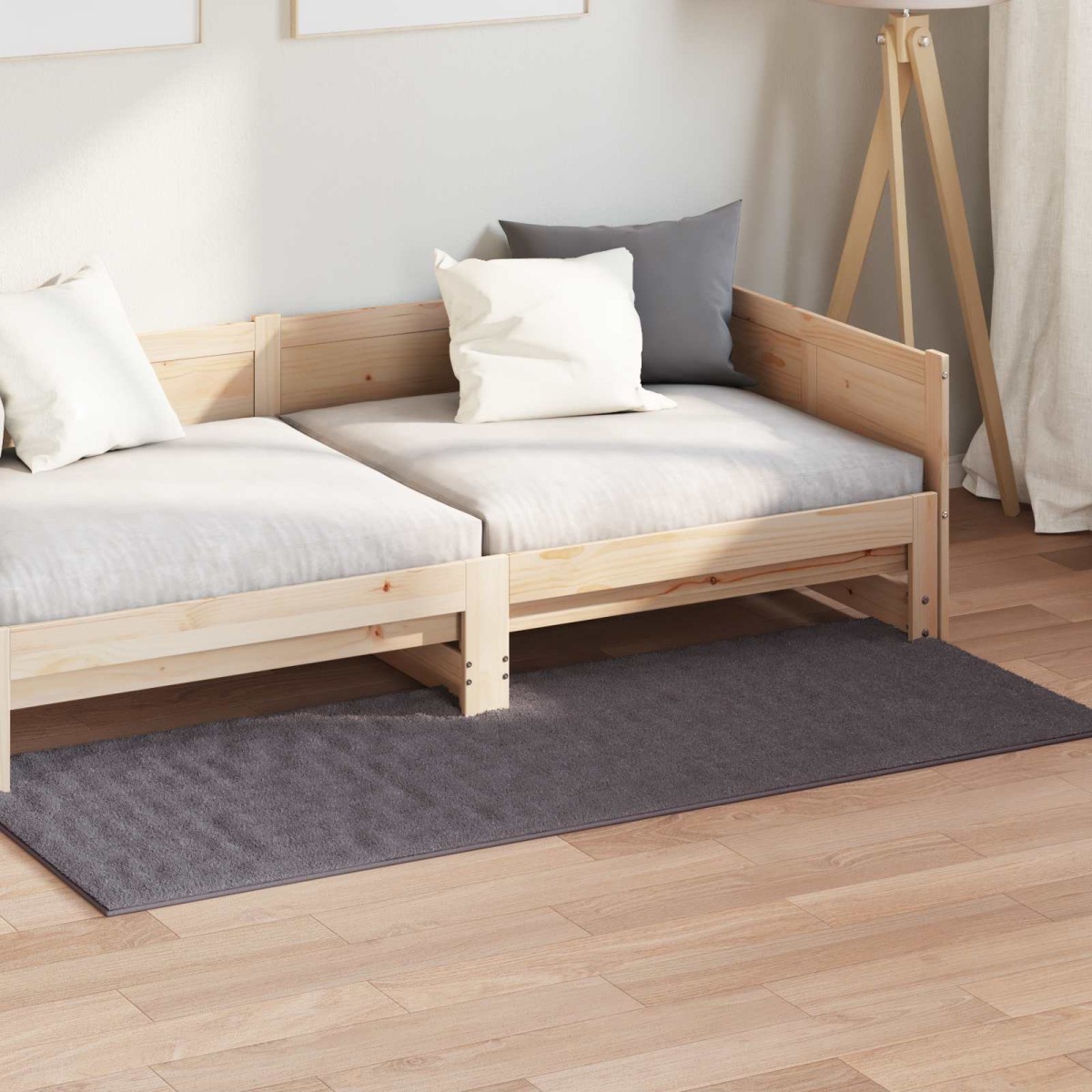 vidaXL Χαλιά χώρου Ορθογώνιος SIROLO Ανθρακί 150 x 80 cm Πολυεστέρας