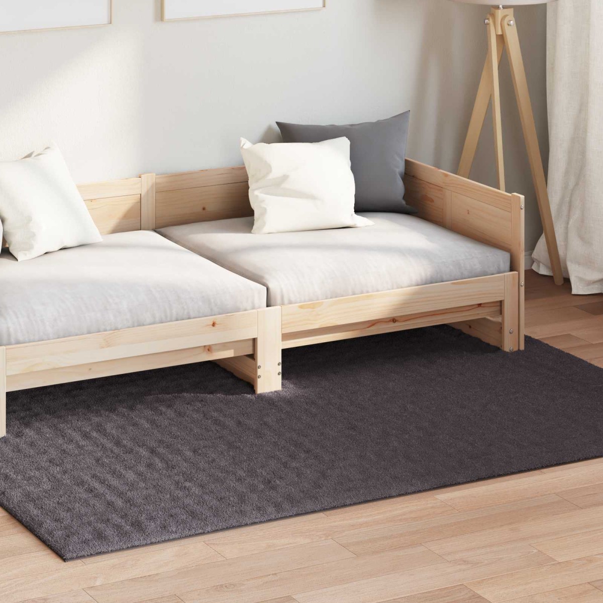 vidaXL Χαλιά χώρου Ορθογώνιος SIROLO Ανθρακί 170 x 120 εκ. Πολυεστέρας