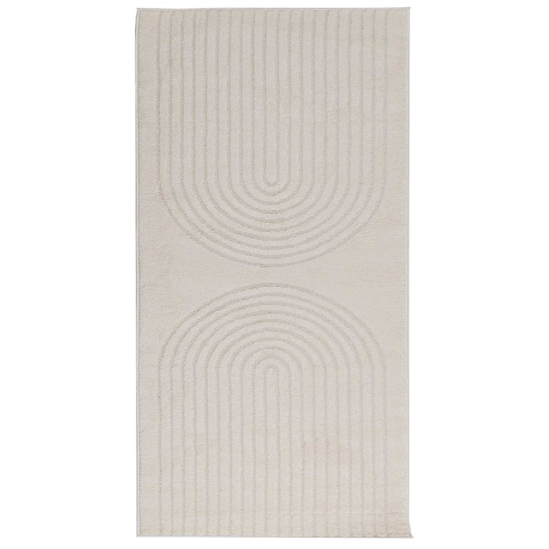 vidaXL Χαλιά χώρου Ορθογώνιος GALATI Κρεμ 150 x 80 cm Πολυεστέρας