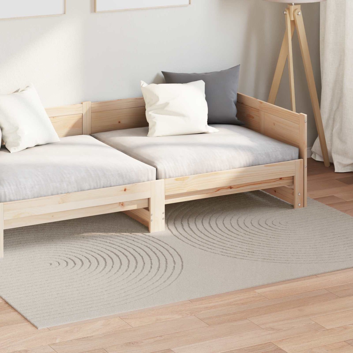 vidaXL Χαλιά χώρου Ορθογώνιος GALATI Κρεμ 200 x 140 cm Πολυεστέρας