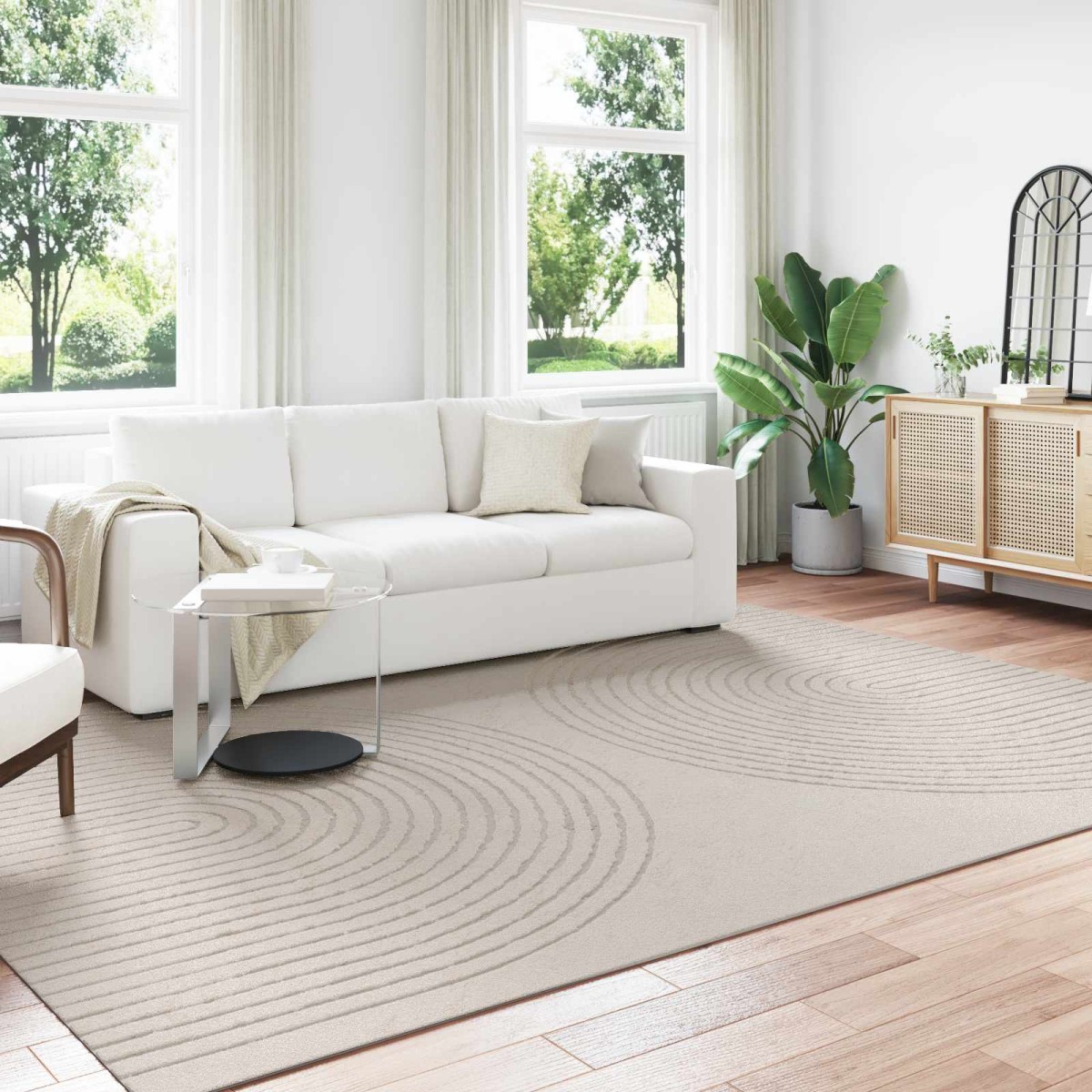 vidaXL Χαλιά χώρου Ορθογώνιος GALATI Κρεμ 340 x 240 εκ Πολυεστέρας