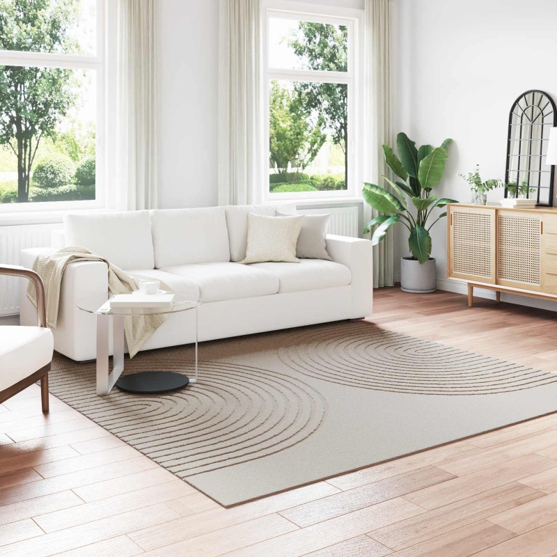 vidaXL Χαλιά χώρου τετράγωνο GALATI Κρεμ 240 x 240 cm Πολυεστέρας
