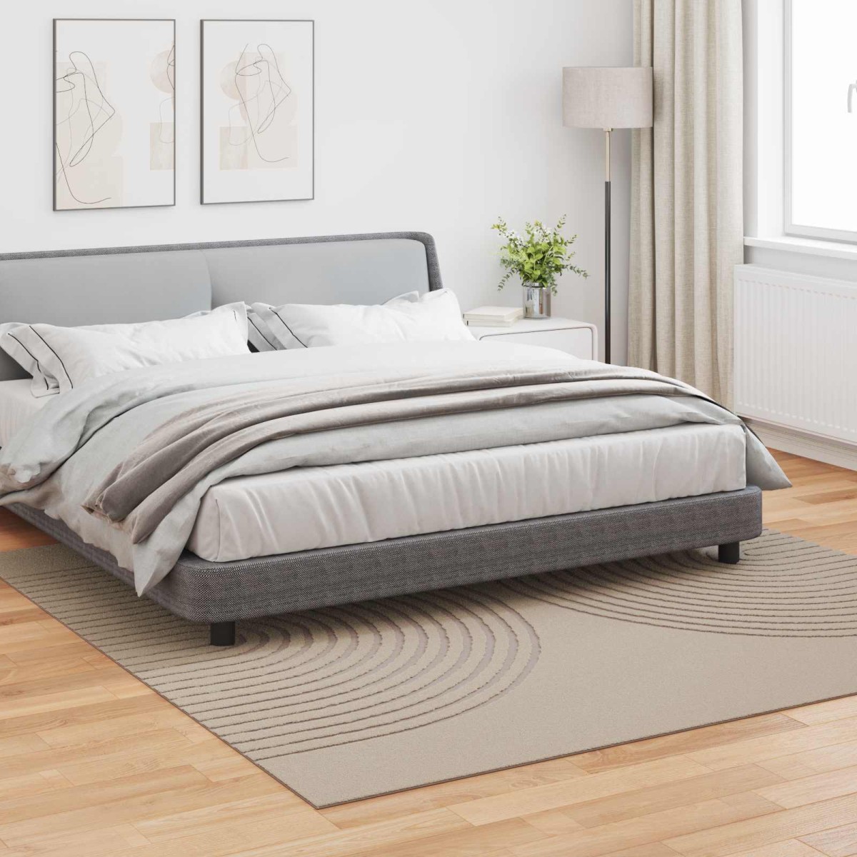 vidaXL Χαλιά χώρου τετράγωνο GALATI Μπεζ 240 x 240 cm Πολυεστέρας