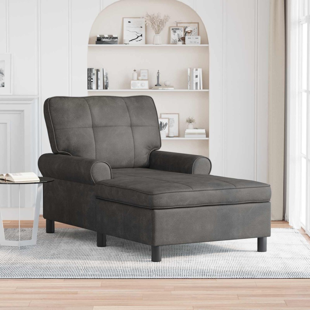 vidaXL Χαλάρωση Μαύρο Τεχνητό Δέρμα 91 x 157 x 91 εκ.