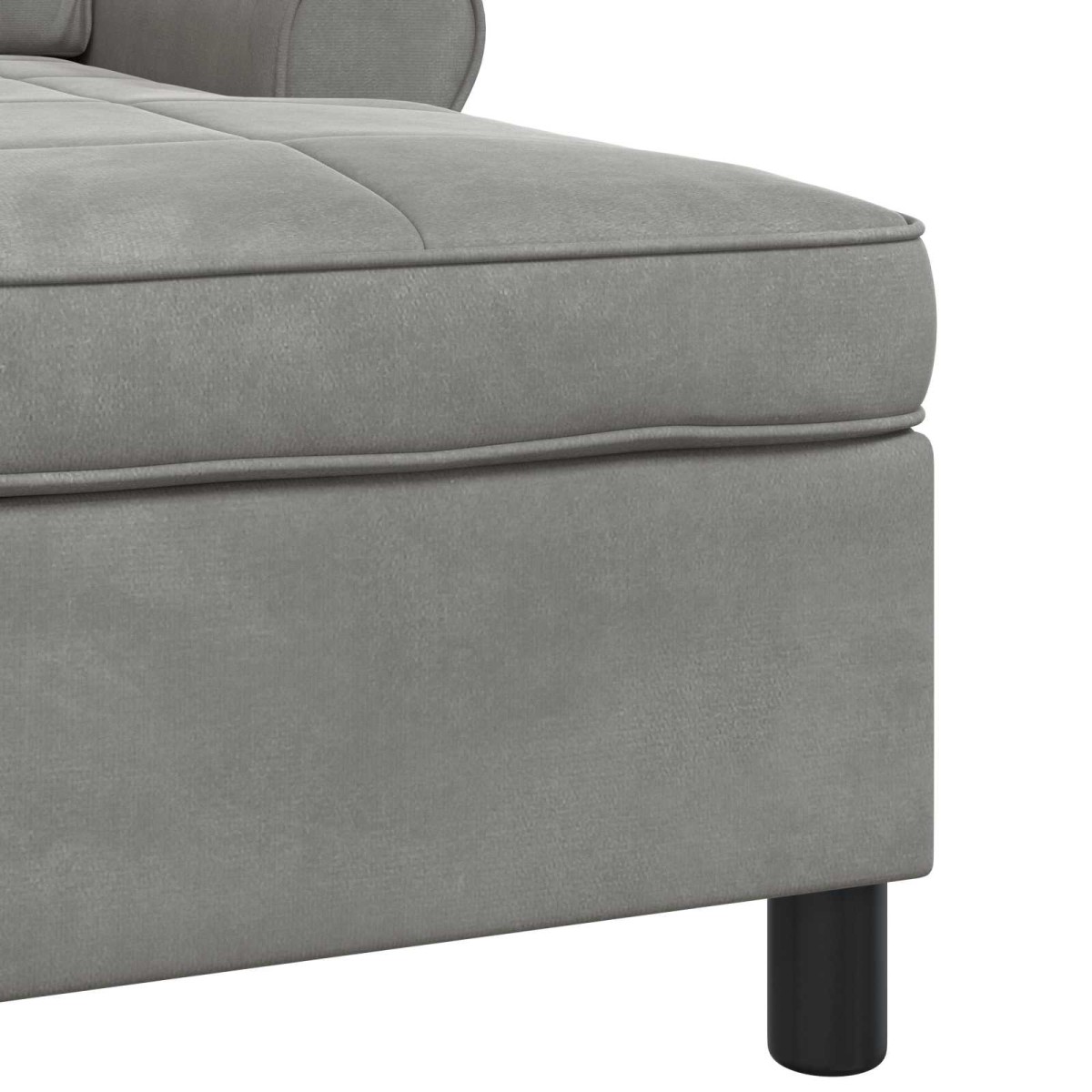 vidaXL Χαλάρωση με μαξιλάρι Ανοιχτό γκρι 91 x 157 x 91 εκ. Βελούδο