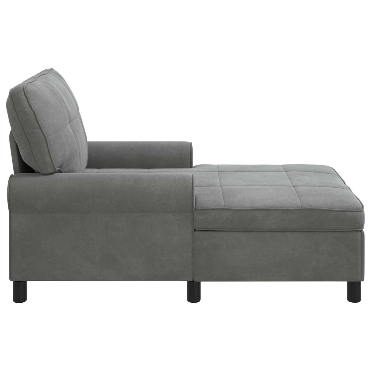 vidaXL Χαλάρωση με μαξιλάρι Σκούρο Γκρι 91 x 157 x 91 εκ. Βελούδο
