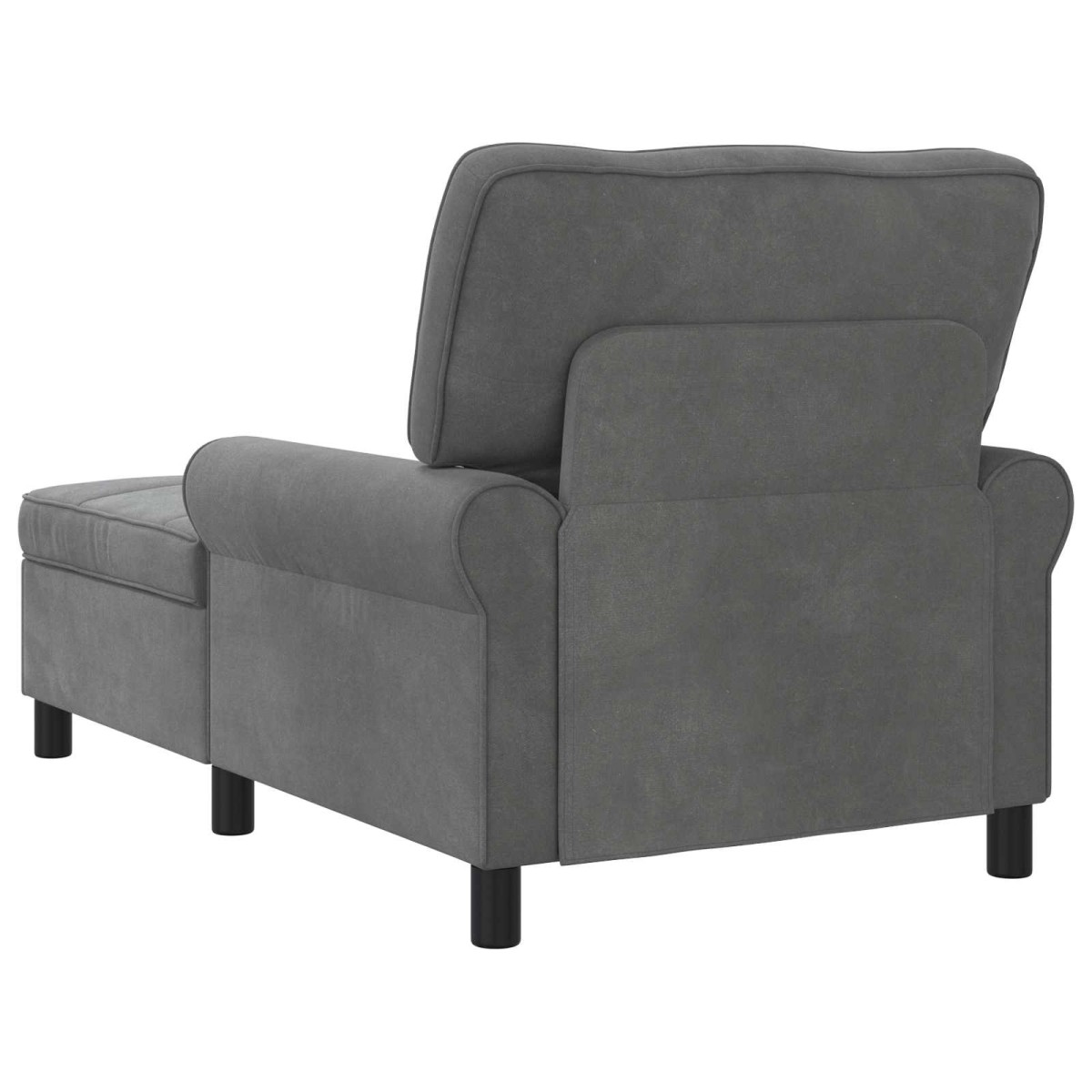 vidaXL Χαλάρωση με μαξιλάρι Σκούρο Γκρι 91 x 157 x 91 εκ. Βελούδο