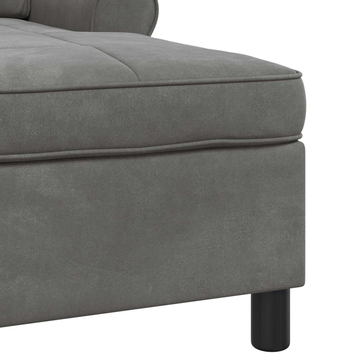 vidaXL Χαλάρωση με μαξιλάρι Σκούρο Γκρι 91 x 157 x 91 εκ. Βελούδο