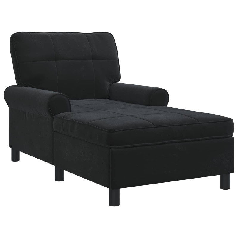 vidaXL Χαλάρωση Μαύρο Βελούδο 91 x 157 x 91 εκ.