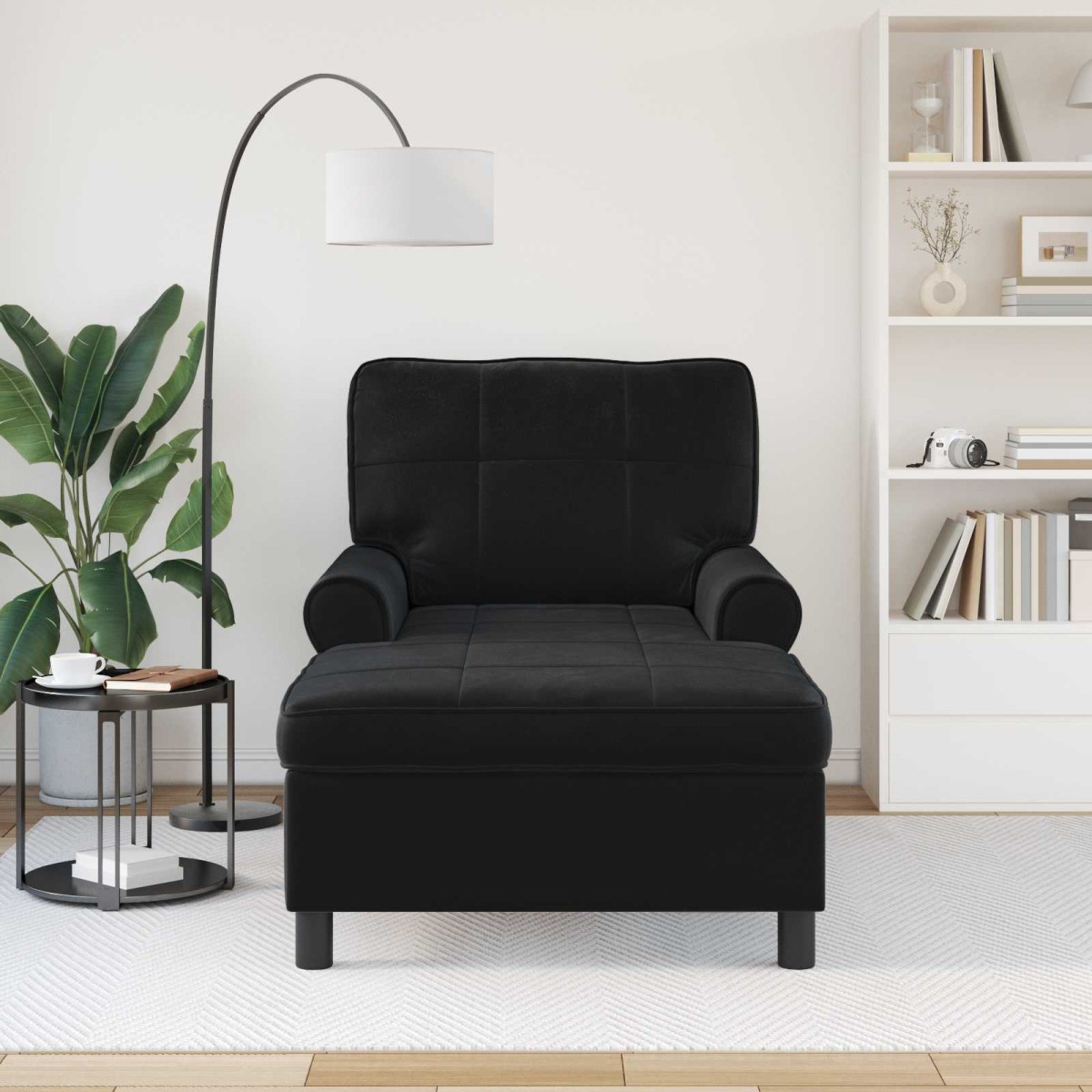 vidaXL Χαλάρωση Μαύρο Βελούδο 91 x 157 x 91 εκ.