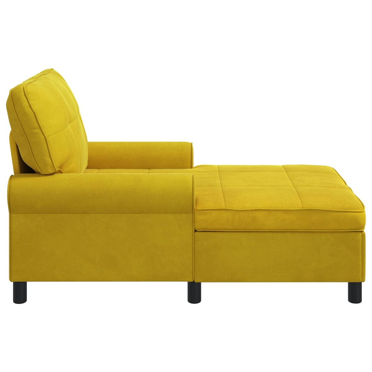vidaXL Χαλάρωση με μαξιλάρι Κίτρινο 91 x 157 x 91 εκ. Βελούδο